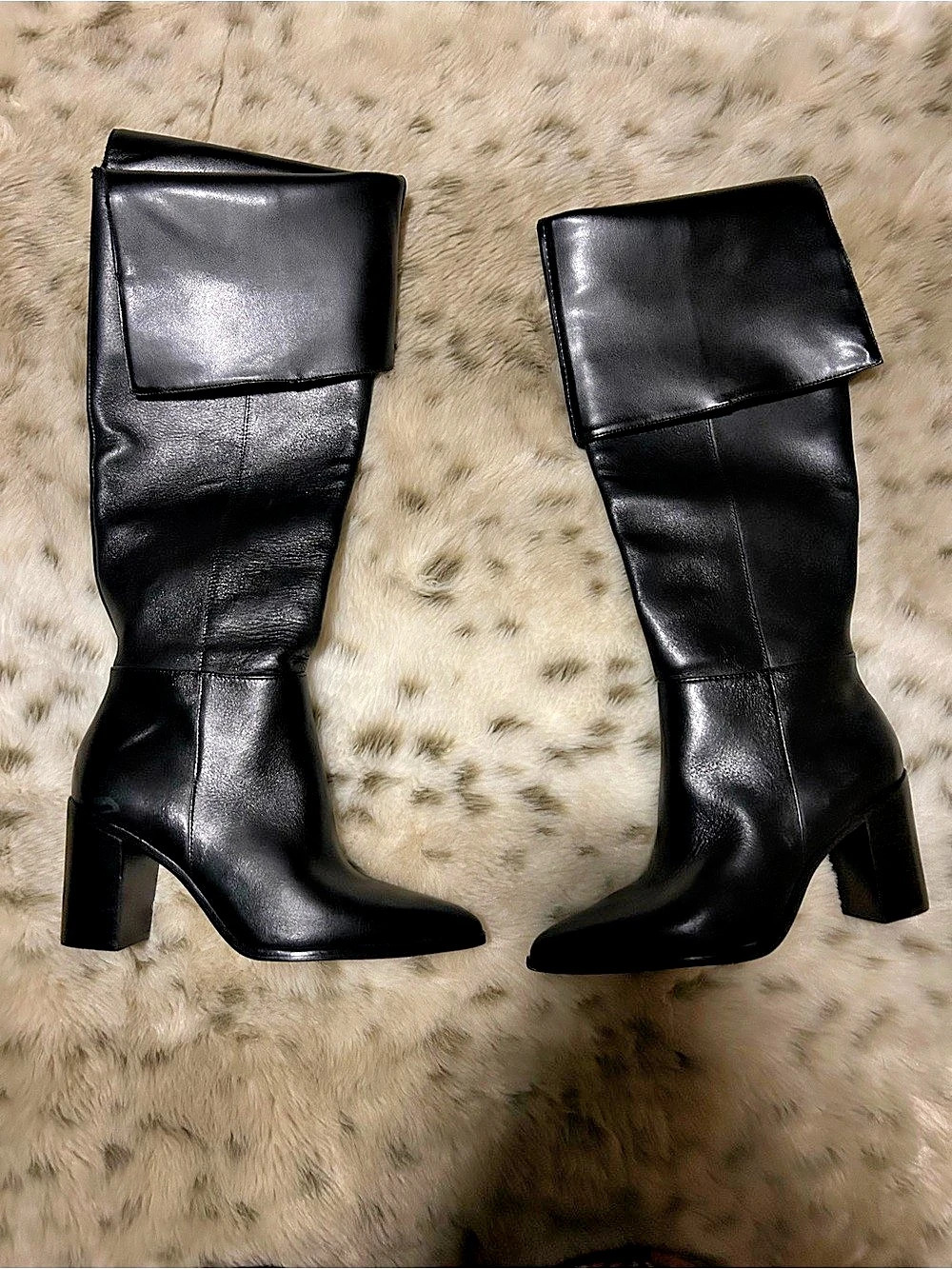 Black Heeled Boots Like New